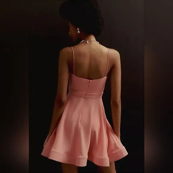 Mac Duggal Sleeveless V-Neck Bow Mini Dress Sz 0 NWOT Mini